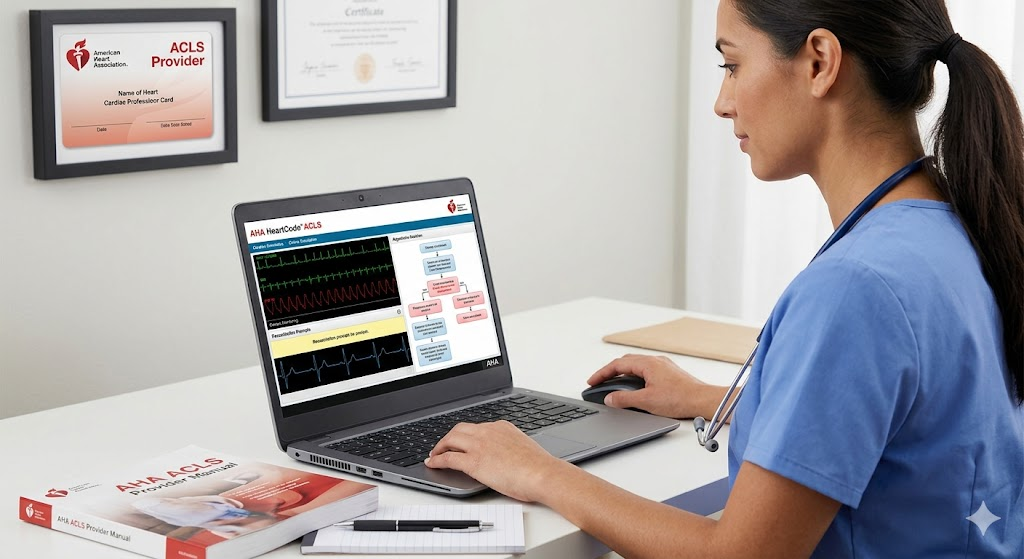 HeartCode ACLS Online Class Practice Test Banner