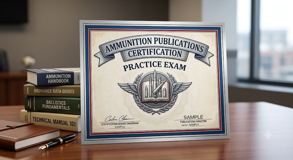 Ammunition Publications Certification Practice Exam Banner
