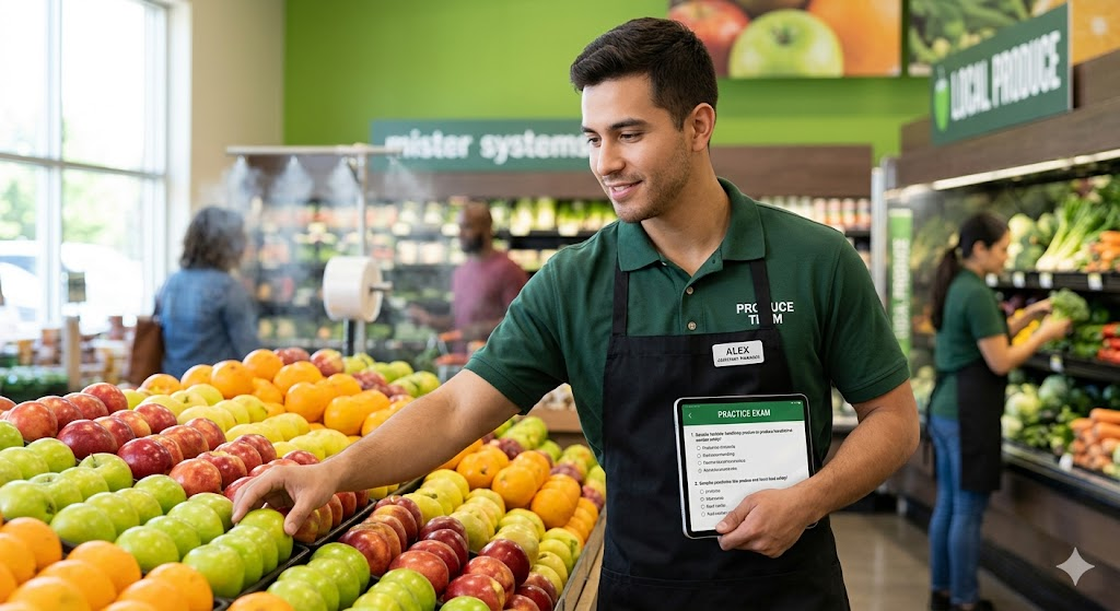 Assistant Produce Manager Practice Exam Banner