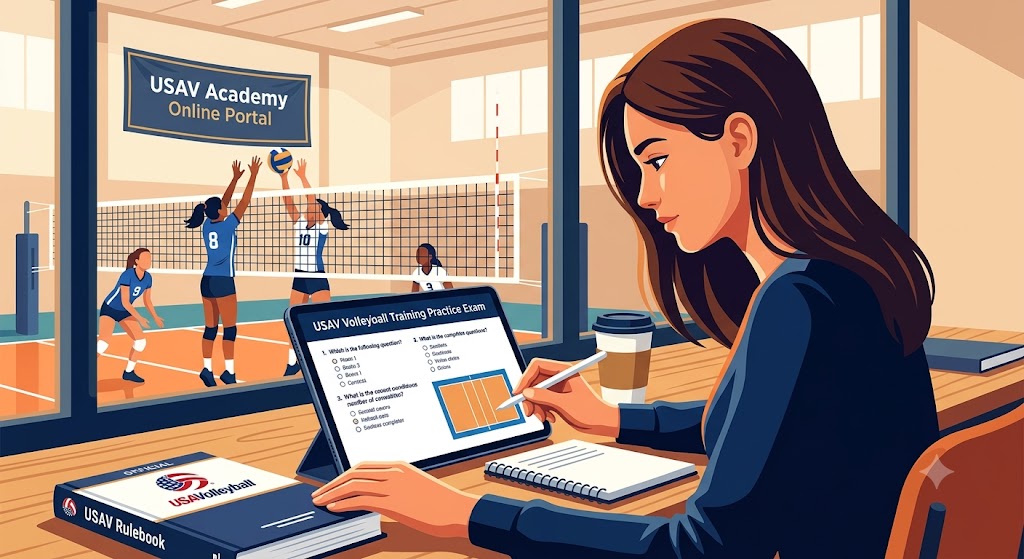 USAV Volleyball Training Practice Test Banner
