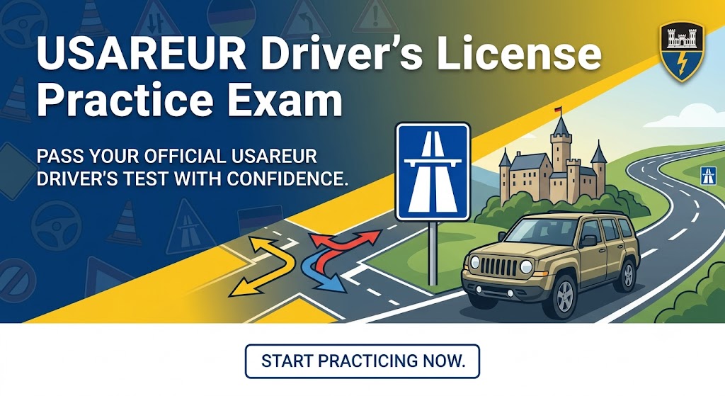 USAREUR Driver's License Practice Test Banner