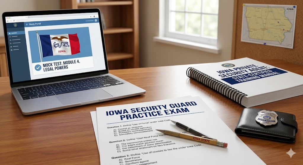 Iowa Security Guard Board Practice Exam Banner
