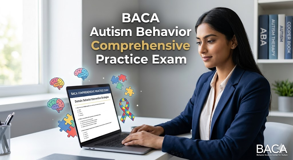 Behavior Analysis Center for Autism (BACA) Comprehensive Practice Exam Banner