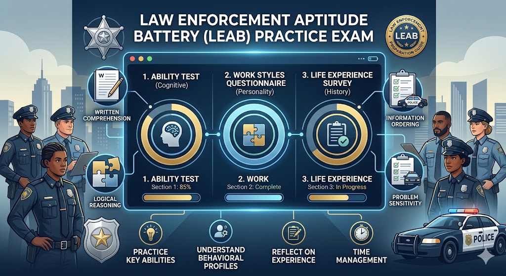 Law Enforcement Aptitude Battery (LEAB) Practice Exam Banner