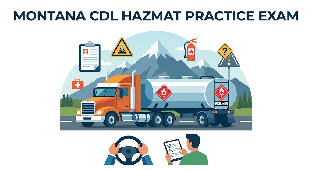 Montana CDL Hazmat Practice Test Banner