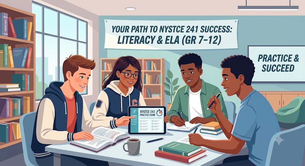 NYSTCE 241 – Literacy and English Language Arts (Grade 7–Grade 12) Practice Exam Banner