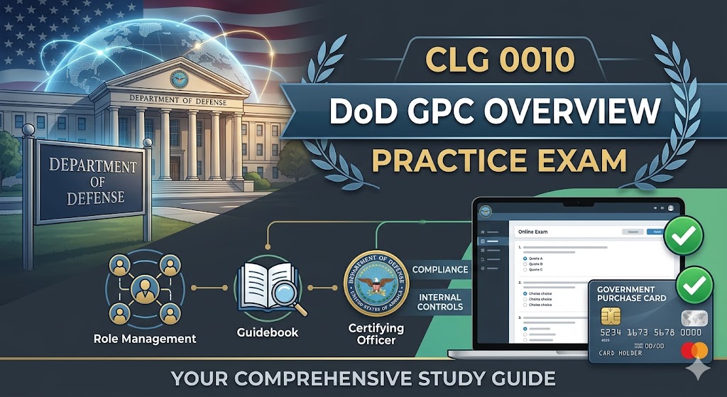 DoD Governmentwide Commercial Purchase Card (GPC) Overview (CLG 0010) Practice Exam Banner