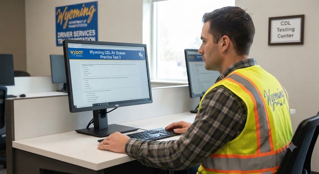 Wyoming CDL Air Brakes Practice Test 3 Banner