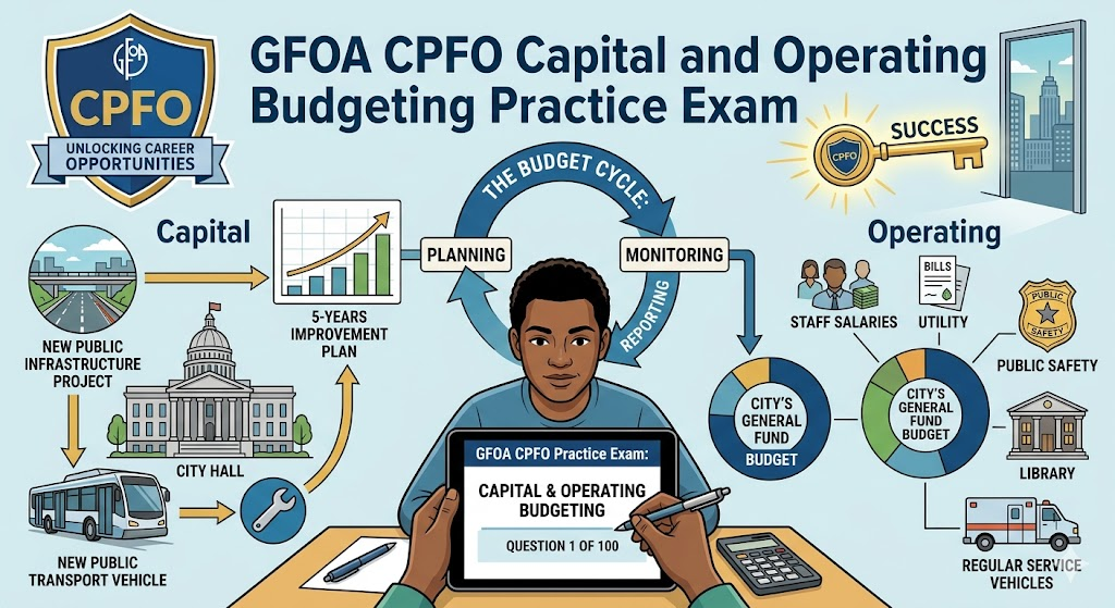 GFOA Certified Public Finance Officer (CPFO) Capital and Operating Budgeting Practice Exam Banner