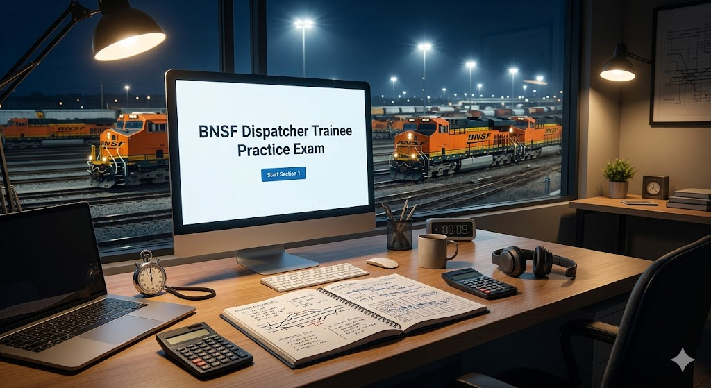 BNSF Dispatcher Trainee Practice Exam Banner
