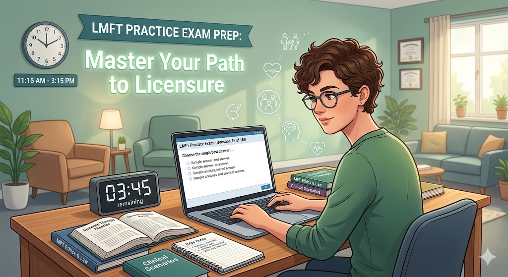 Licensed Marriage And Family Therapists (LMFT) National Practice Exam Banner