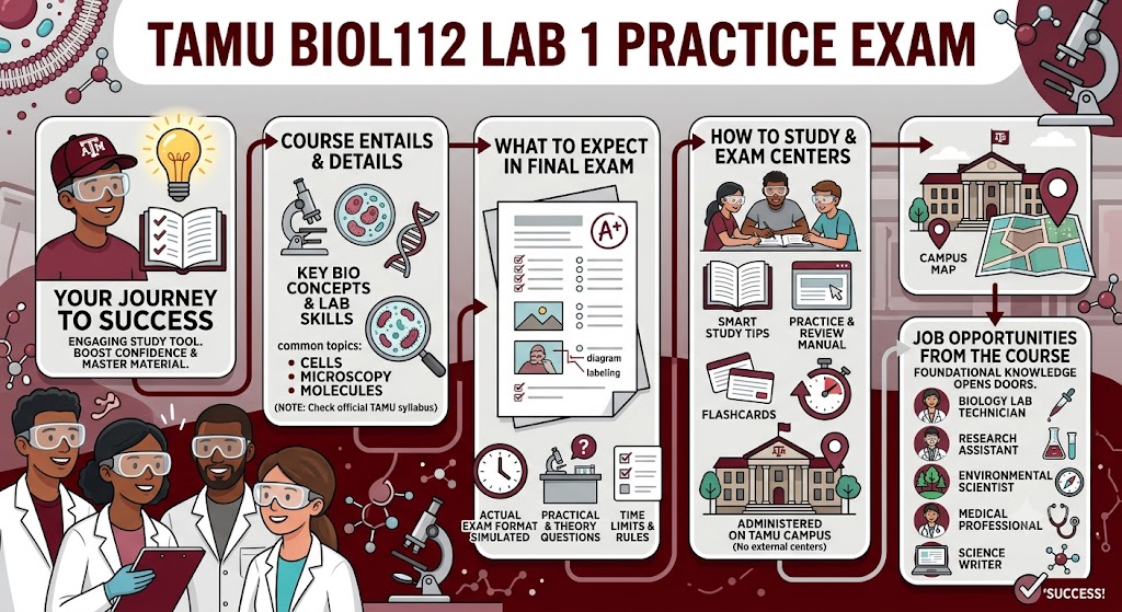 TAMU BIOL112 Lab Exam 1 Practice Exam Banner