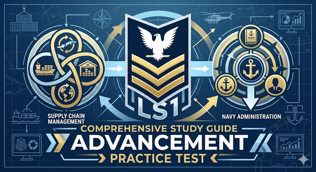Logistics Specialist First Class Petty Officer (LS1) Advancement Practice Test Banner