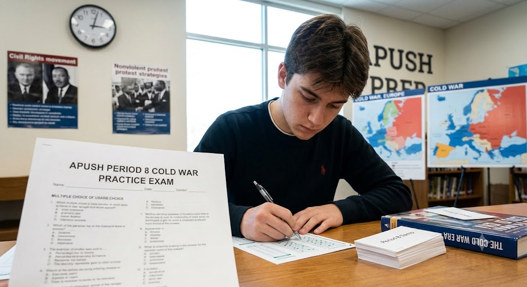 APUSH Period 8 – Cold War and Civil Rights Practice Test Banner