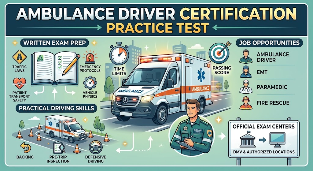 Ambulance Driver Certification Practice Test Banner