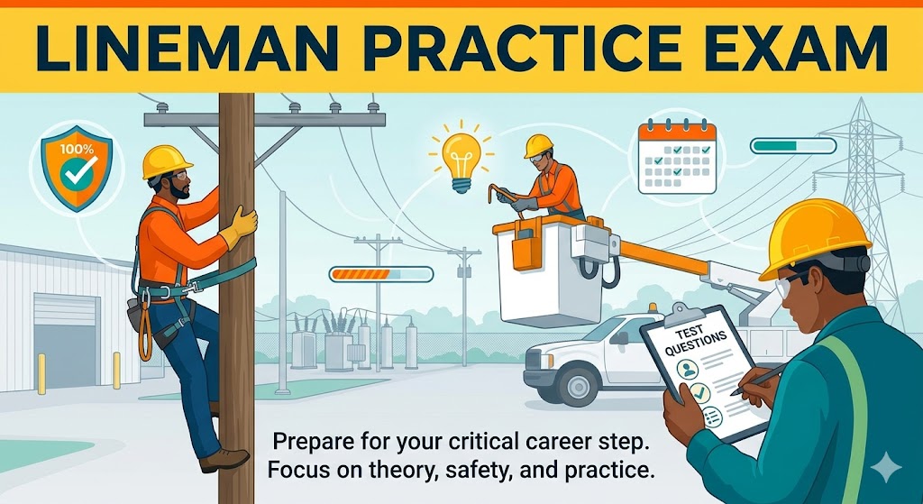 Lineman Practice Test Banner