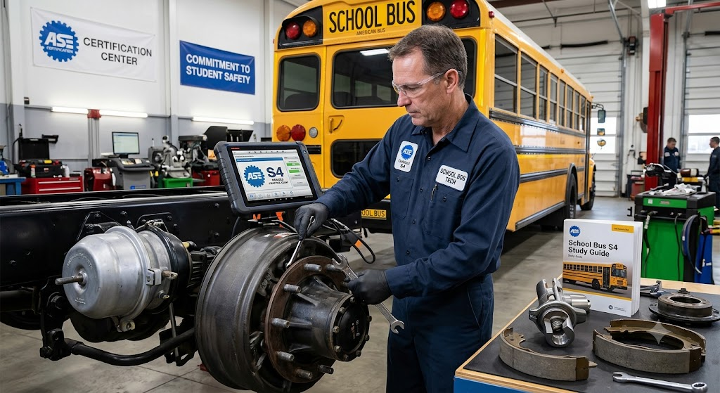 ASE School Bus Technician Brakes Certification (S4) Practice Banner