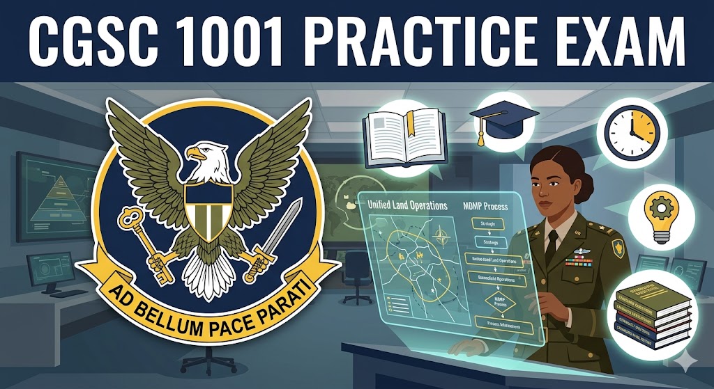 Command and General Staff College (CGSC) 1001 Practice Test Banner
