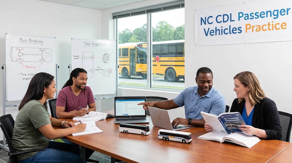 North Carolina CDL Passenger Vehicles Practice Test Banner