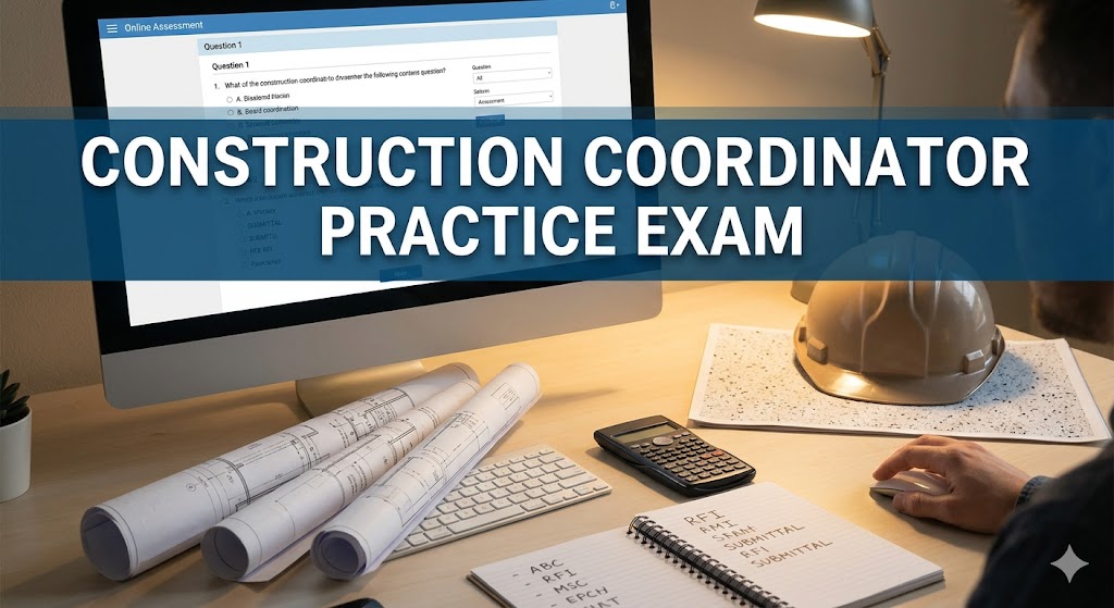 Construction Coordinator Practice Exam Banner