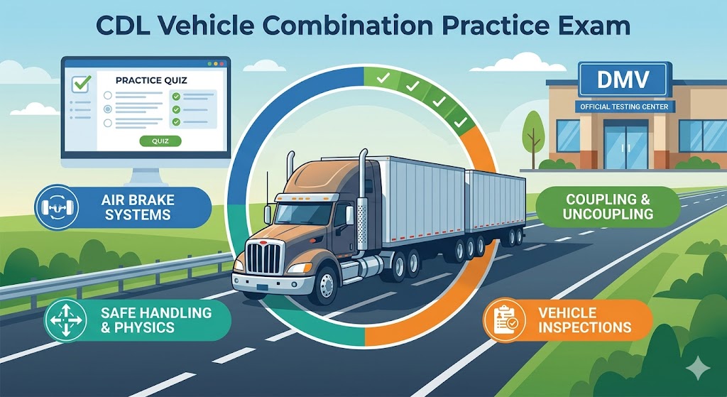 CDL Vehicle Combination Practice Exam Banner
