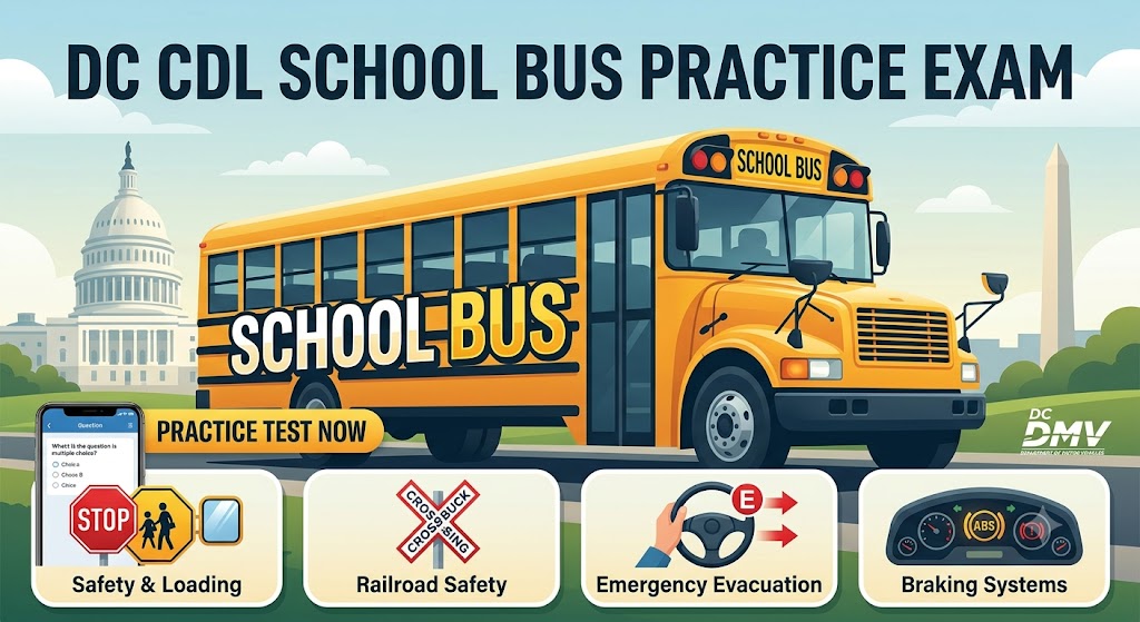 District Of Columbia CDL School Bus Practice Test Banner
