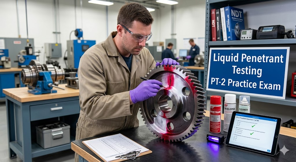 Liquid Penetrant Testing Level 2 (PT-2) Practice Exam Banner