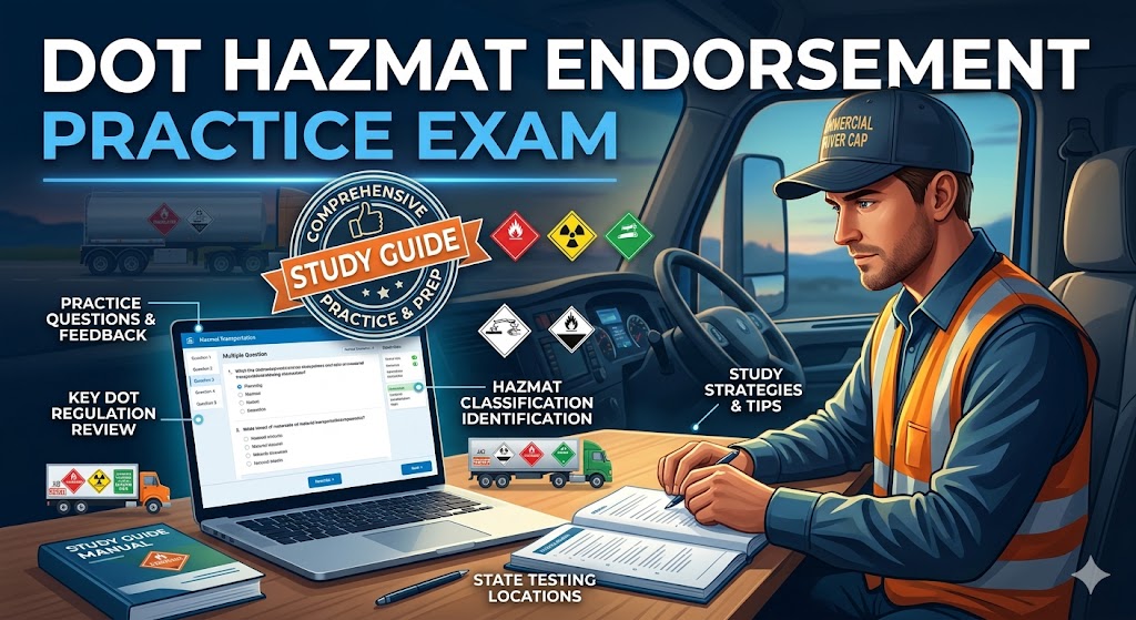 DOT Hazmat Endorsement Practice Test Banner