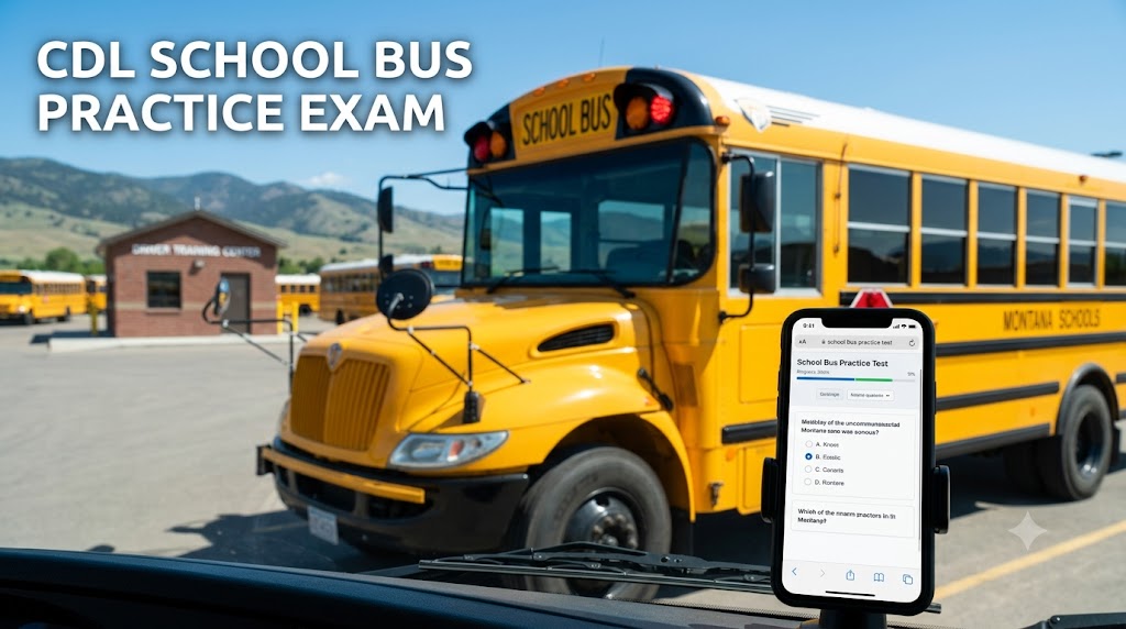 Montana CDL School Bus Practice Test Banner