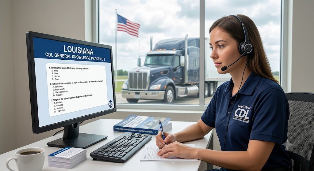 Louisiana CDL General Knowledge Practice Test 3 Banner