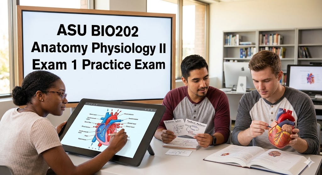ASU BIO202 Anatomy Physiology II Exam 1 Practice Exam Banner