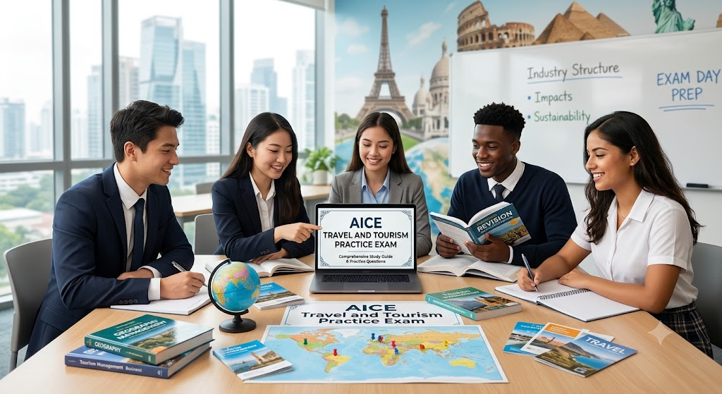 AICE Travel and Tourism Practice Exam Banner