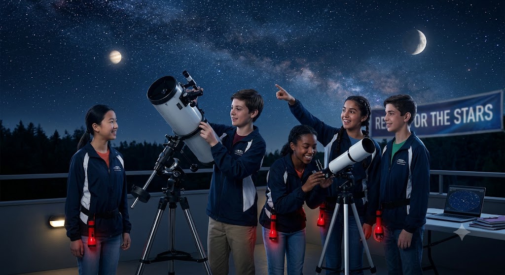 Science Olympiad Reach for the Stars Practice Test Banner
