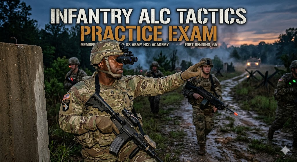 Infantry ALC Tactics Practice Exam Banner