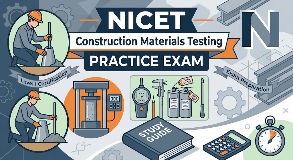 NICET Construction Materials Testing Concrete Level I Practice Test Banner