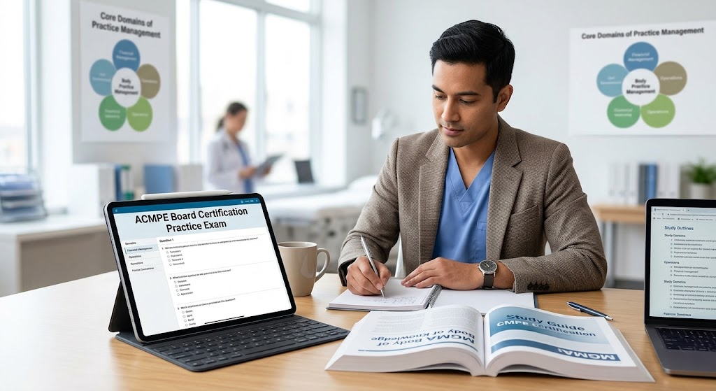 ACMPE Board Certification Practice Exam Banner