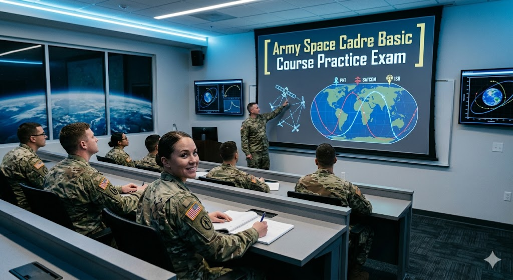 Army Space Cadre Basic Course Practice Exam Banner