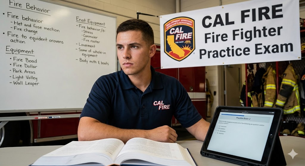 California Department of Forestry and Fire Protection (CAL FIRE) Fire Fighter Practice Exam Banner