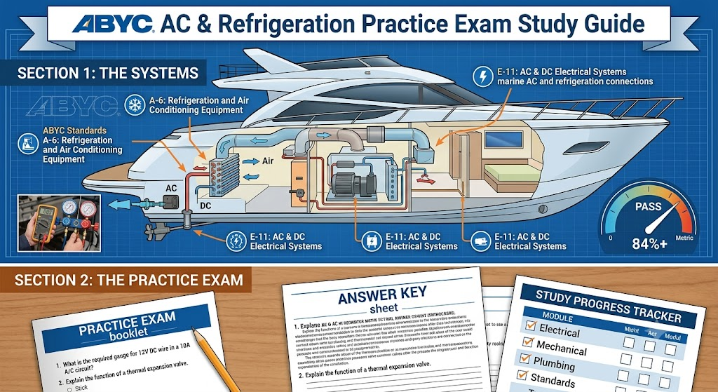 ABYC Air Conditioning & Refrigeration Certification Practice Exam. Banner
