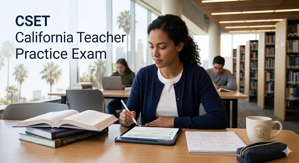 California Teacher Credentialing Examination (CSET) Practice Test Banner