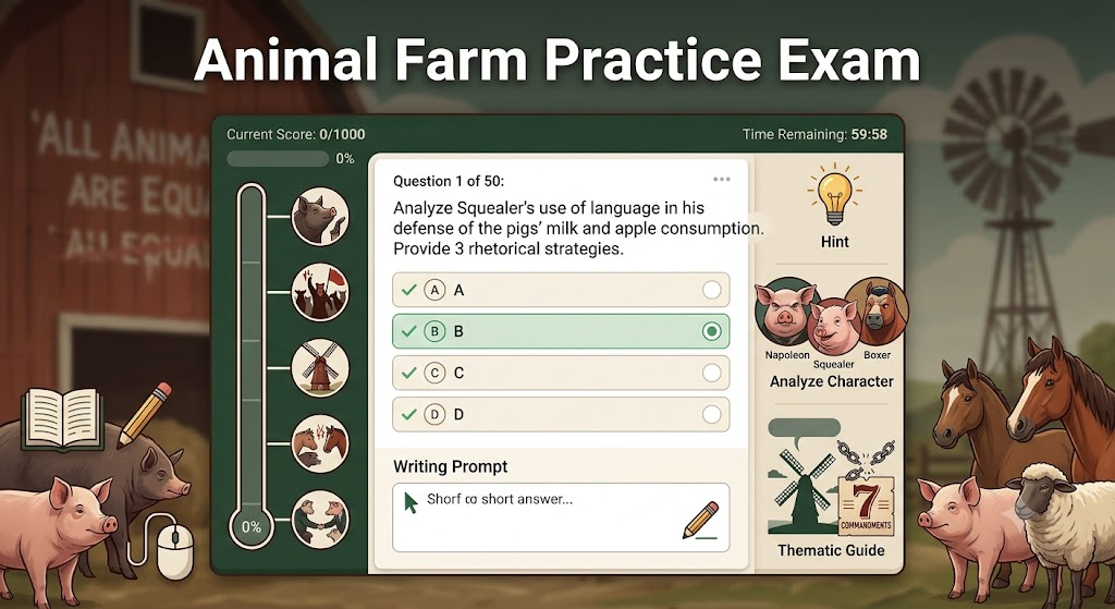 Animal Farm Practice Test Banner