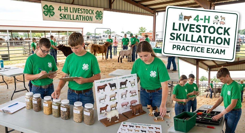 4-H Livestock Skillathon Practice Test Banner