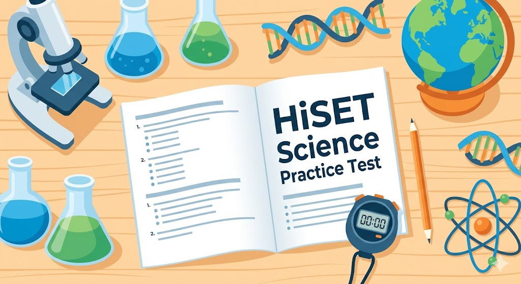 HiSet Science Practice Test Banner