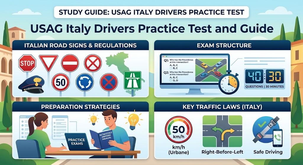 USAG Italy Driver's Practice Test Banner