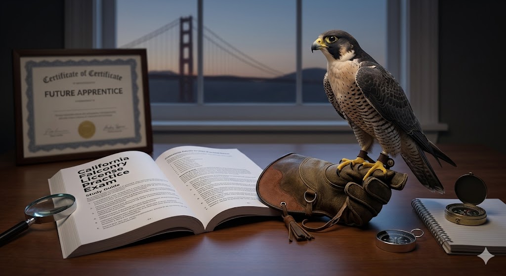 California Falconry License Practice Exam Banner