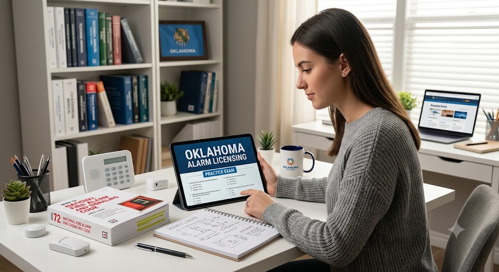 Oklahoma Alarm Licensing Practice Exam Banner