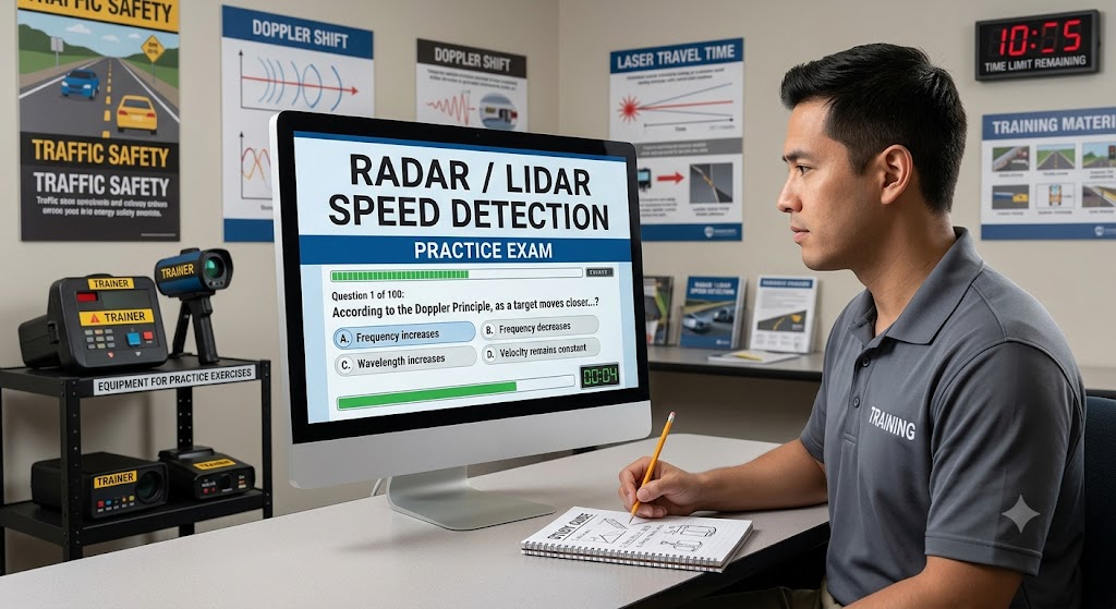 Radar/Lidar Speed Detection Course Practice Test Banner