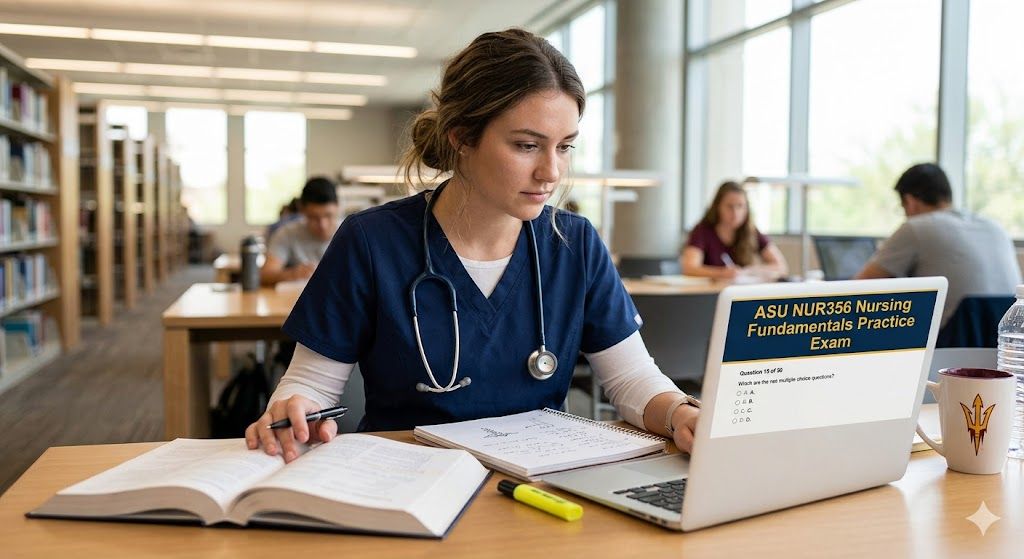 Arizona State University (ASU) NUR356 Nursing Concepts: Fundamentals and Adult Health Exam 1 Practice Banner