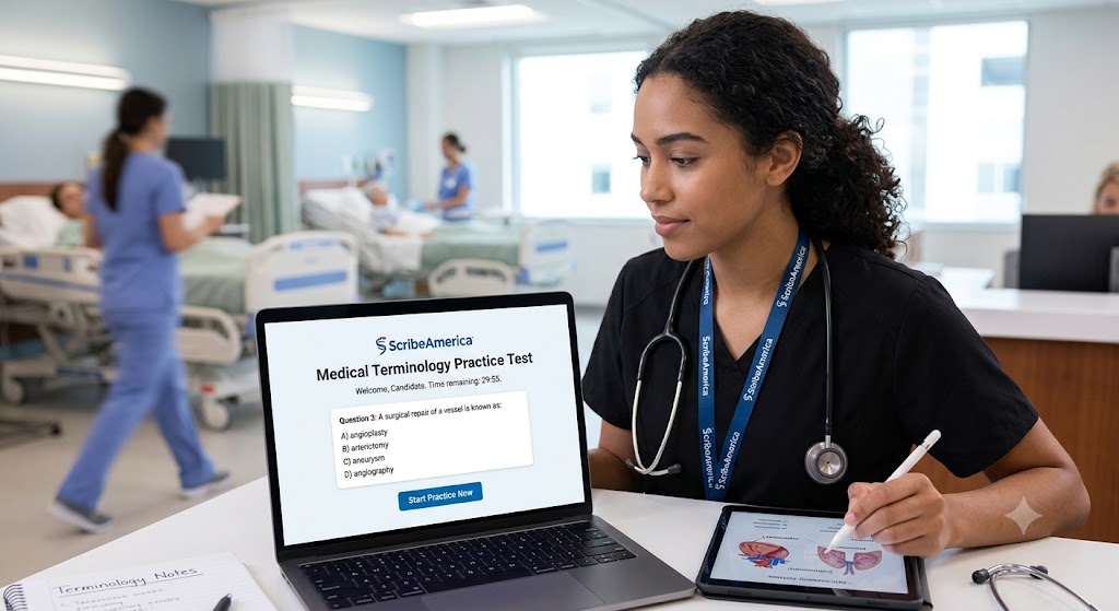 ScribeAmerica Outpatient Practice Exam Prep Banner