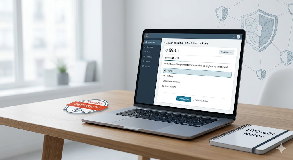 CompTIA Security+ (SY0-701) Certification Practice Test Banner